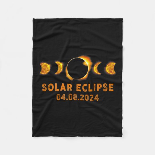 Solar Eclipse 2024 Niedlich Solar Eclipse Kinder K Fleecedecke (Vorderseite)