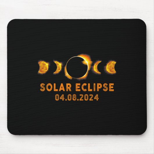 Solar Eclipse 2024 Niedlich Solar Eclipse Kinder K Mousepad (Vorne)