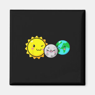 Solar Eclipse 2024 Niedliche Kawaii Fun Astronomie Magnet