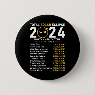 Solar Eclipse 2024 North America Tour Staat Totali Button