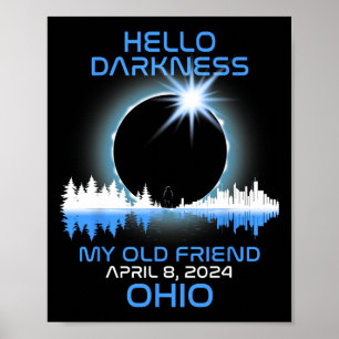 Solar Eclipse 2024 Ohio Hallo Dunkelheit Meine alt Poster