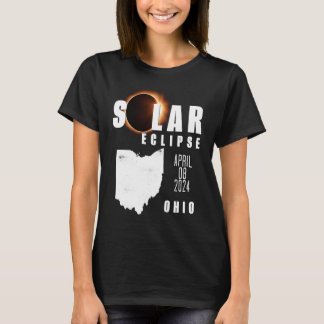 Solar Eclipse 2024 Ohio Staat 8. April 2024 Totali T-Shirt