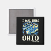 Solar Eclipse 2024 Ohio - Starry Night Painting Magnet (Vorderseite/Rückseite)