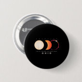 Solar Eclipse 2024 Ohio Total Eclipse America Grap Button (Vorne & Hinten)