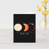 Solar Eclipse 2024 Ohio Total Eclipse America Grap Karte (Gelbe Blume)