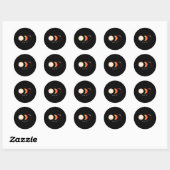 Solar Eclipse 2024 Ohio Total Eclipse America Grap Runder Aufkleber (Blatt)