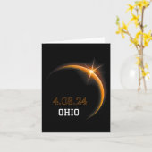 Solar Eclipse 2024 Ohio Totality Spring 4,08,24 Karte (Gelbe Blume)