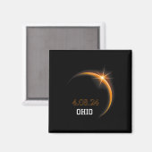 Solar Eclipse 2024 Ohio Totality Spring 4,08,24 Magnet (Vorderseite/Rückseite)