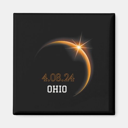 Solar Eclipse 2024 Ohio Totality Spring 4,08,24 Magnet (Vorne)