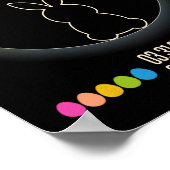 Solar Eclipse 2024 Osterhase Eier Poster (Ecke)