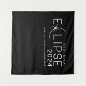 Solar Eclipse 2024 Party benutzerdefinierter Stand Wandteppich (Vorderseite (Horizontal))