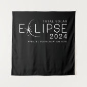 Solar Eclipse 2024 Party benutzerdefinierter Stand Wandteppich (Vorderseite)