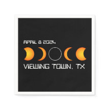 Solar Eclipse 2024 Personalisiert Town Staat insge