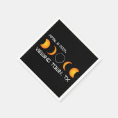 Solar Eclipse 2024 Personalisiert Town Staat insge Serviette (Ecke)