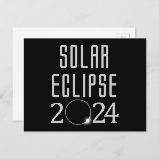 Solar Eclipse 2024 Postkarte (Vorne/Hinten)
