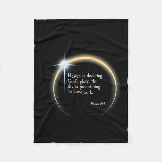 Solar Eclipse 2024 - Psalm 191 Fleecedecke (Vorderseite)