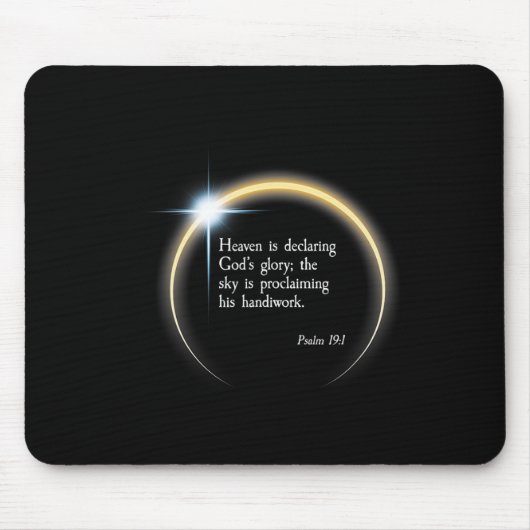 Solar Eclipse 2024 - Psalm 191 Mousepad (Vorne)