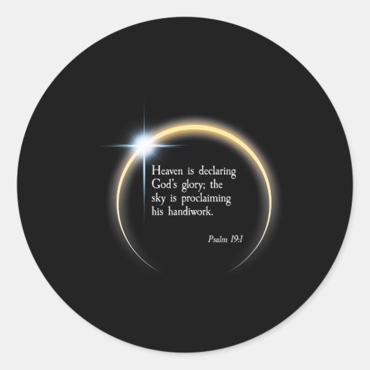 Solar Eclipse 2024 - Psalm 191 Runder Aufkleber (Vorderseite)