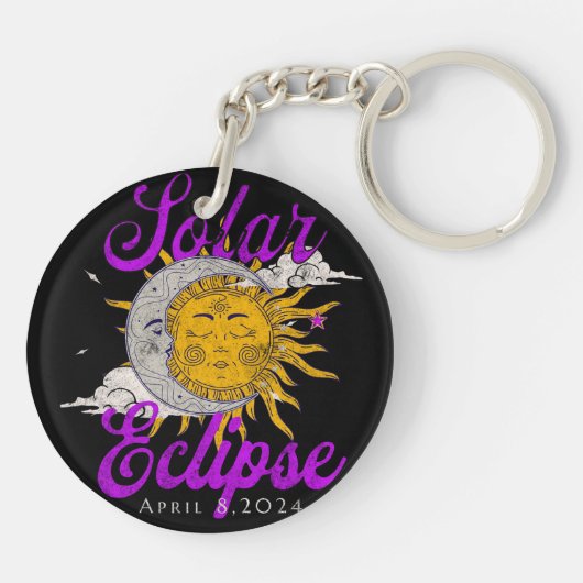 Solar Eclipse 2024 Schlüsselanhänger (Rückseite)