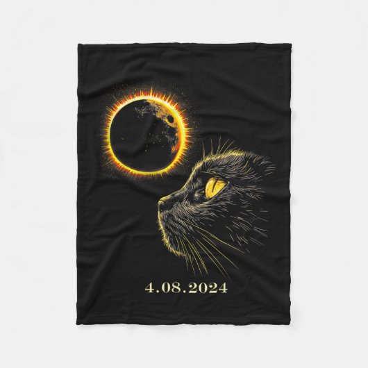 Solar Eclipse 2024 Shirt Gesamter Eclipse 8. April Fleecedecke (Vorderseite)