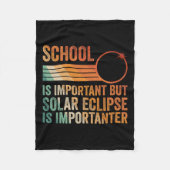 Solar Eclipse 2024 Shirt School Solar Eclipse I Fleecedecke (Vorderseite)
