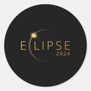 Solar-Eclipse 2024 Solaranlage insgesamt 4,08,24 3 Runder Aufkleber