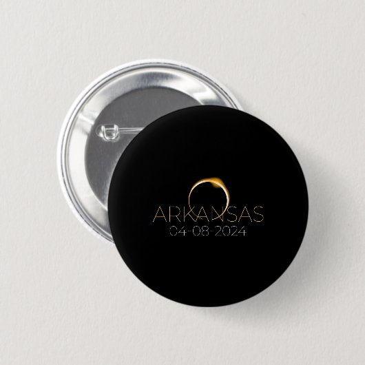 Solar Eclipse 2024 Staat Arkansas Total Solar Ecli Button (Vorne & Hinten)