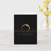 Solar Eclipse 2024 Staat Arkansas Total Solar Ecli Karte (Gelbe Blume)