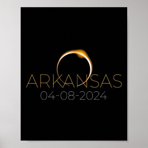 Solar Eclipse 2024 Staat Arkansas Total Solar Ecli Poster