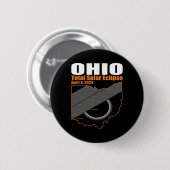 Solar Eclipse 2024 Staat Ohio Karte Gesamtsolaranl Button (Vorne & Hinten)