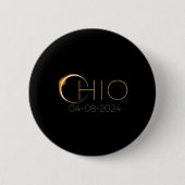 Solar Eclipse 2024 Staat Ohio Total Solar Eclipse Button (Vorderseite)