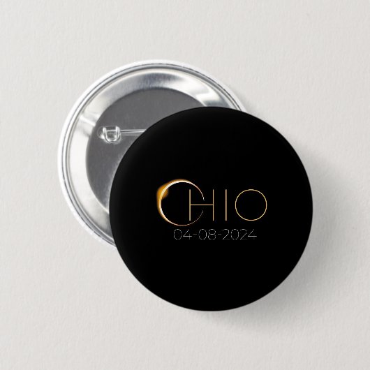 Solar Eclipse 2024 Staat Ohio Total Solar Eclipse Button (Vorne & Hinten)
