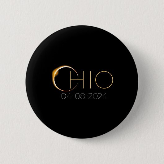 Solar Eclipse 2024 Staat Ohio Total Solar Eclipse Button (Vorderseite)
