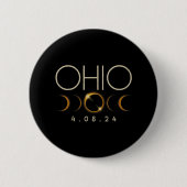 Solar Eclipse 2024 Staat Ohio Total Solar Eclipse Button (Vorderseite)