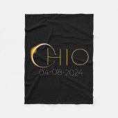 Solar Eclipse 2024 Staat Ohio Total Solar Eclipse Fleecedecke (Vorderseite)