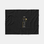 Solar Eclipse 2024 Staat Ohio Total Solar Eclipse Fleecedecke (Vorderseite (Horizontal))