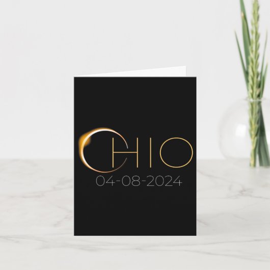 Solar Eclipse 2024 Staat Ohio Total Solar Eclipse Karte (Vorderseite)