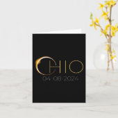 Solar Eclipse 2024 Staat Ohio Total Solar Eclipse Karte (Gelbe Blume)