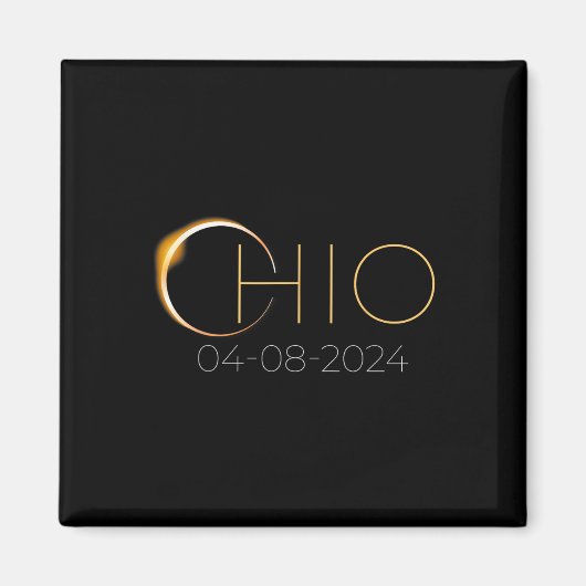 Solar Eclipse 2024 Staat Ohio Total Solar Eclipse Magnet (Vorne)