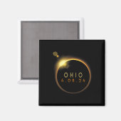 Solar Eclipse 2024 Staat Ohio Total Solar Eclipse Magnet (Vorderseite/Rückseite)