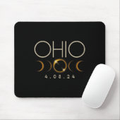Solar Eclipse 2024 Staat Ohio Total Solar Eclipse Mousepad (Mit Mouse)