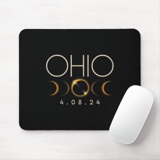 Solar Eclipse 2024 Staat Ohio Total Solar Eclipse Mousepad (Mit Mouse)