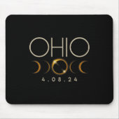 Solar Eclipse 2024 Staat Ohio Total Solar Eclipse Mousepad (Vorne)