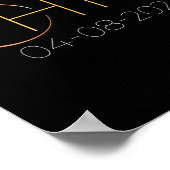 Solar Eclipse 2024 Staat Ohio Total Solar Eclipse Poster (Ecke)