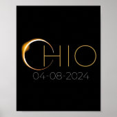 Solar Eclipse 2024 Staat Ohio Total Solar Eclipse Poster (Vorne)