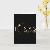 Solar Eclipse 2024 Staat Texas Total Solar Eclipse Karte (Gelbe Blume)