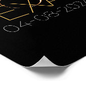 Solar Eclipse 2024 Staat Texas Total Solar Eclipse Poster (Ecke)
