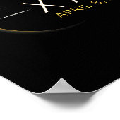 Solar Eclipse 2024 Staat Texas Total Solar Eclipse Poster (Ecke)