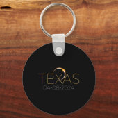 Solar Eclipse 2024 Staat Texas Total Solar Eclipse Schlüsselanhänger (Vorderseite)