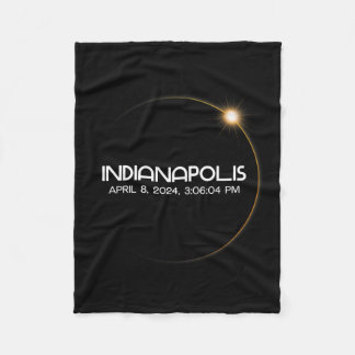 Solar Eclipse 2024 Stadt Fleecedecke
